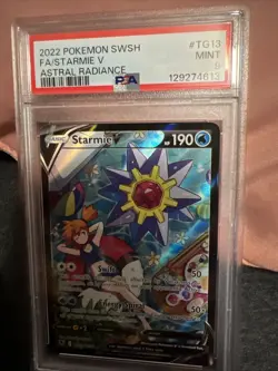 2022 Pokemon Sword & Shield Astral Radiance: #TG13 FA Starmie V PSA 9 MINT - Image 1