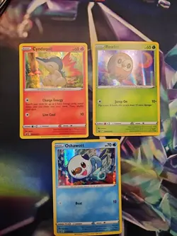 Pokemon TCG - Cyndaquil SWSH221 Rowlet SWSH220, Oshawott SWSH22 Promo Lot- LP-NM - Image 1