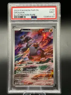Pokemon TCG - Groudon 199/182 IR Illustration Rare Paradox Rift PSA 9 - Image 1