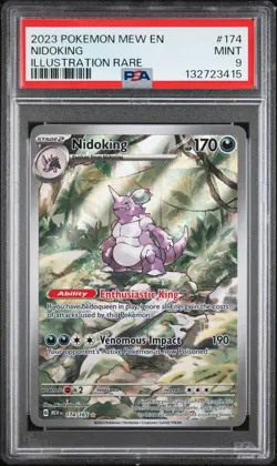 2023 POKEMON MEW EN-151 ILLUSTRATION RARE #174 NIDOKING PSA 9 - Image 1