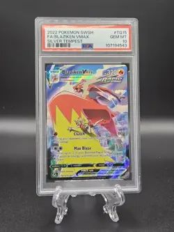 2022 Pokemon SWSH Silver Tempest Blaziken Vmax Full Art TG15 PSA 10 Gem Mint - Image 1