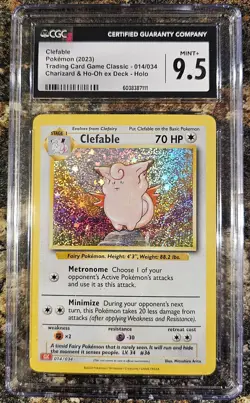 Pokemon 2023 TCG Classic: Charizard & Ho-Oh Deck Clefable 14 CGC 9.5 MINT+ - Image 1