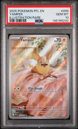 PSA 10 YAMPER #099 ILLUSTRATION RARE 2025 POKEMON PFL EN PHANTASMAL FLAMES - Image 1