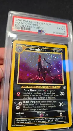 Pokemon - Houndoom - Neo Revelation 8/64 - Double Holo - Swirl - PSA 6 - Image 3