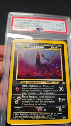 Pokemon - Houndoom - Neo Revelation 8/64 - Double Holo - Swirl - PSA 6 - Image 4