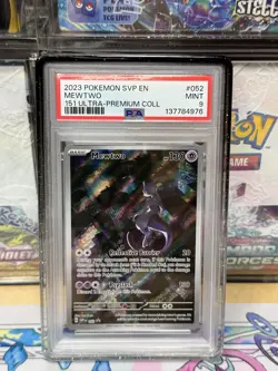 2023 POKEMON SVP EN-SV BLACK STAR PROMO 151 ULTRA-PREM COLL #052 MEWTWO PSA 9 - Image 1