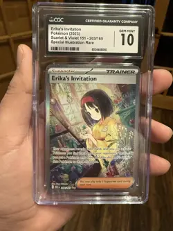 Pokemon TCG Scarlet & Violet Trainer Supporter Erika's Invitation 203/165 - Image 1