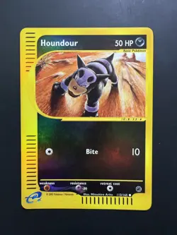 Pokemon TCG Houndour Expedition Base Set 113/165 Reverse Holo Rare - Image 1