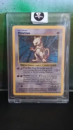 Pokemon Mewtwo 10/102 Base Set Rare Psychic Basic English 1999 Vintage - Image 1