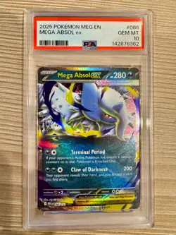 Pokemon Mega Evolutions Absol EX 086/132 PSA 10 - Image 1
