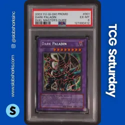 2003 YU-GI-OH! DUEL MASTER'S GUIDE PROMO NORTH AMERICAN DARK PALADIN PSA 6 - Image 1