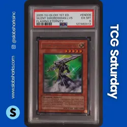 2005 YU-GI-OH! FLAMING ETERNITY SILENT SWORDSMAN LV5 1ST EDITION PSA 6 - Image 1