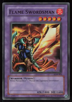 Flame Swordsman LOB-003 Super Rare The Legend of Blue Eyes White Dragon Yu-Gi-Oh - Image 1