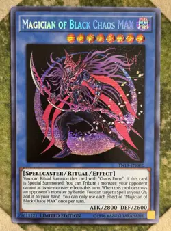 YuGiOh MAGICIAN OF BLACK CHAOS MAX Prismatic Secret Rare TN19-EN002 - Image 2