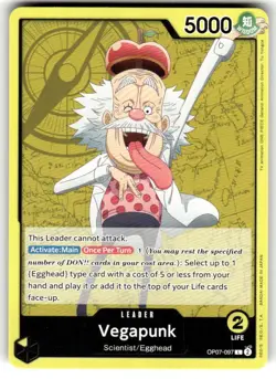 One Piece Card Game Vegapunk OP07-097 Leader NM - Image 1