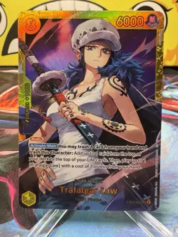 One Piece TCG - Trafalgar Law PRERELEASE ENGLISH EB03-062 HEROINES SEC Near Mint - Image 1