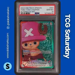 2024 ONE PIECE TWO LEGENDS #OP08-001 TONY TONY.CHOPPER LEADER ALT ART PSA 10 - Image 1