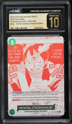 2025 One Piece Promo 3rd Go All Out From The Very Start!!! #OP13-040 CGC 10 - Image 1