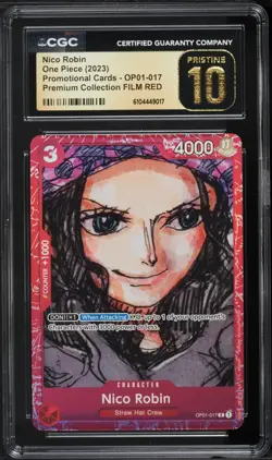 2023 One Piece Promo Premium Collection Film Red Nico Robin #OP01-017 CGC 10 - Image 1