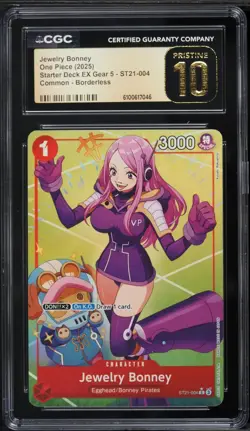 2025 One Piece Starter Deck EX Gear 5 Borderless Jewelry Bonney #ST21-004 CGC 10 - Image 1