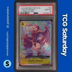 2024 ONE PIECE TWO LEGENDS #OP08-105 JEWELRY BONNEY ALT ART PSA 10 - Image 1