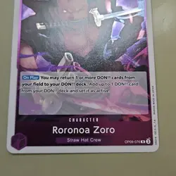 Roronoa Zoro OP09-076 Rare Foil PRB02 -The Best- Vol 2 One Piece TCG CCG NM - Image 4