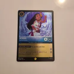 Disney Lorcana Moana Curious Explorer Cold Foil Legendary NM Fresh Card Pull - Image 1