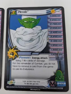 Vimtage DBZ Dragon Ball Z Ccg Card PICCOLO LVL 1-3 + HT Set Unlimited Buu Saga - Image 5