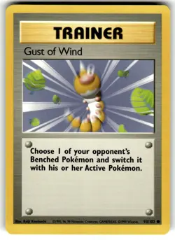 Pokemon TCG Trainer Card Gust of Wind Base 93/102 Regular NM - Image 1
