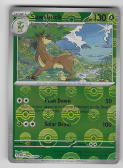 Sawsbuck (Poke Ball) 007/086 SV: White Flare Reverse Holo Pokemon Card 007/086 - Image 1