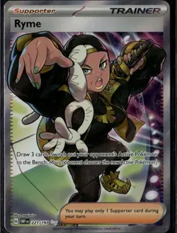 Ryme - Ultra Rare SV03: Obsidian Flames 221/197 Supporter Holo Pokemon Card - Image 1