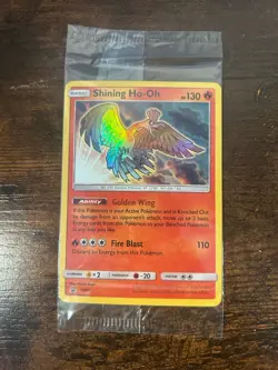 Sealed Unopened Shining Ho-Oh Black Star Promo SM70 Holo Card Pokemon TCG - Image 1