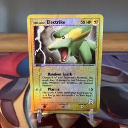 Team Aqua's Electrike 27/95 Reverse Holo Pokemon Card EX Team Magma vs Team Aqua - Image 1