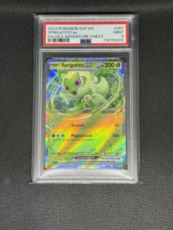 Sprigatito ex 087 Sv: Scarlet & Violet Promo Cards Holo PSA 9 - Image 1