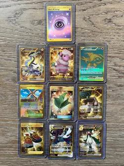 Pokemon TCG Card Lot #8 - 10 Card Lot - Gold Cards - Multiple Sets - Image 1