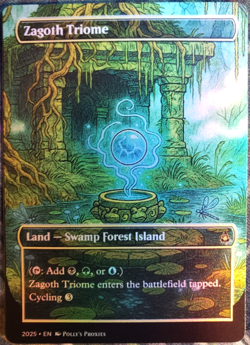Zagoth Triome FOIL Proxy Playtest Card Land with Custom Illustrated Art Design - Image 1