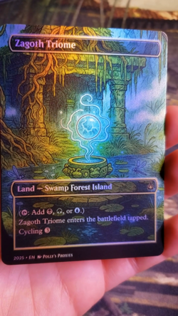 Zagoth Triome FOIL Proxy Playtest Card Land with Custom Illustrated Art Design - Image 2
