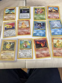 Lot of Vintage pokemon with 1st edition Jungle Pikachu +Shadowless cards. - Image 1