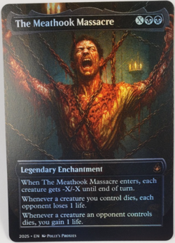 The Meathook Massacre FOIL Proxy Playtest Card with Custom Fantasy Art - Image 1