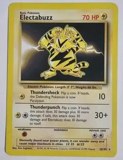 Electabuzz | 20/102 | Pokemon card | Base Set | Lightly Played - Image 1