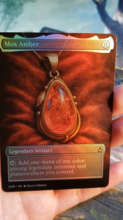 Mox Amber FOIL Proxy Playtest Card with Custom Art Design - Image 2