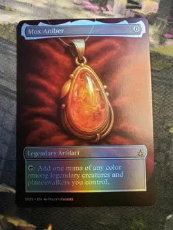 Mox Amber FOIL Proxy Playtest Card with Custom Art Design - Image 3