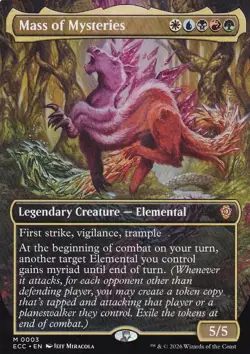 MTG Lorwyn Eclipsed Commander - Mass of Mysteries - ECC 3 - Borderless - Image 2