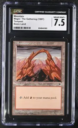 MTG Magic The GatheringMountain 1997 Tempest Basic Land CGC 7.5 - Image 1