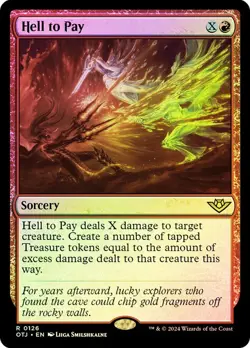 Hell to Pay Foil Outlaws of Thunder Junction NM MTG - Image 1