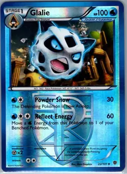 Glalie (Team Plasma) 22/101 Reverse Holo Plasma Blast - Pokemon Card - NM - Image 1