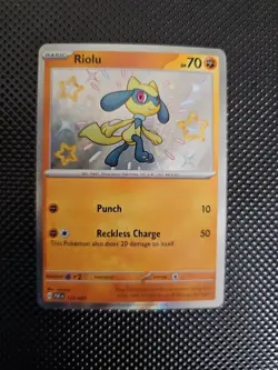 Pokemon: Riolu SHINY Rare Paldean Fates Holo 173/091 (Near Mint) - Image 1
