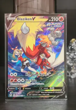 Pokemon Blaziken V TG14/TG30 Ultra Rare Holo Silver Tempest Trainer Gallery - Image 1