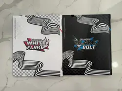 Pokemon TCG Black Bolt & White Flare Binder Set *BINDERS ONLY* Brand New Unused - Image 1