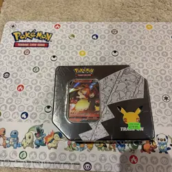Pokemon TCG 25th Anniversary Tin - Lance's Charizard V - New Sealed Celebrations - Image 1